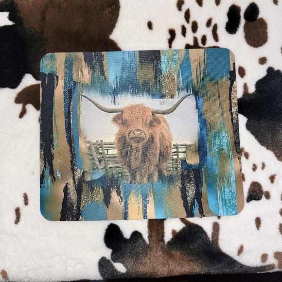 Highland Cow Computer Mouse Pad - Picture 2 of 3